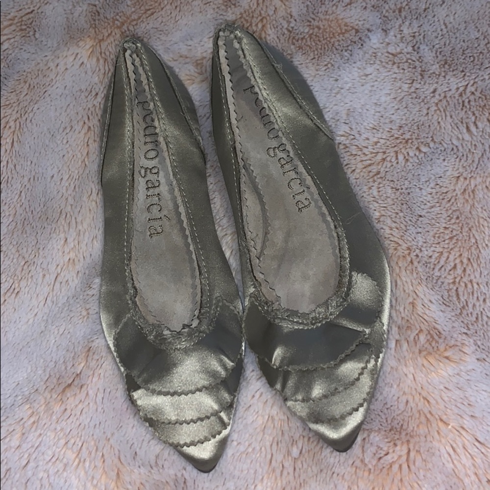 Pedro Garcia Albany Silk Ballet Flat Size 38
